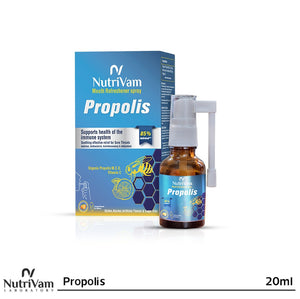 Nutrivam Organic Propolis For Sore Throat With Orange Flavour Spray 20 Ml