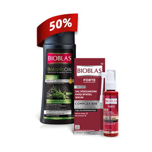 Bioblas Forte Intensive Hair Loss Herbal Serum 60 ML + Bioblas Anti Hair Loss Rosmery Shampoo  360 ml Offer (1+ 50%) -code(900284)