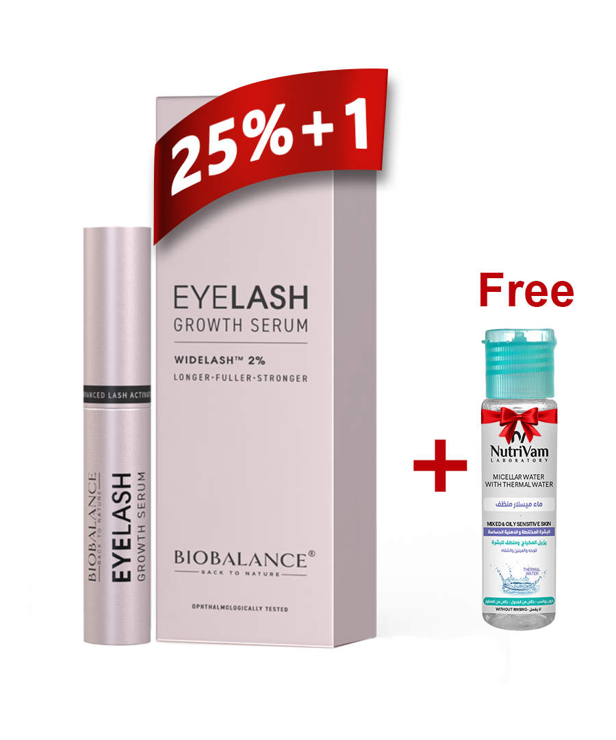 Biobalance Eyelash Serum 6 Ml + Nutrivam Micellar Water 35 Ml - Offer