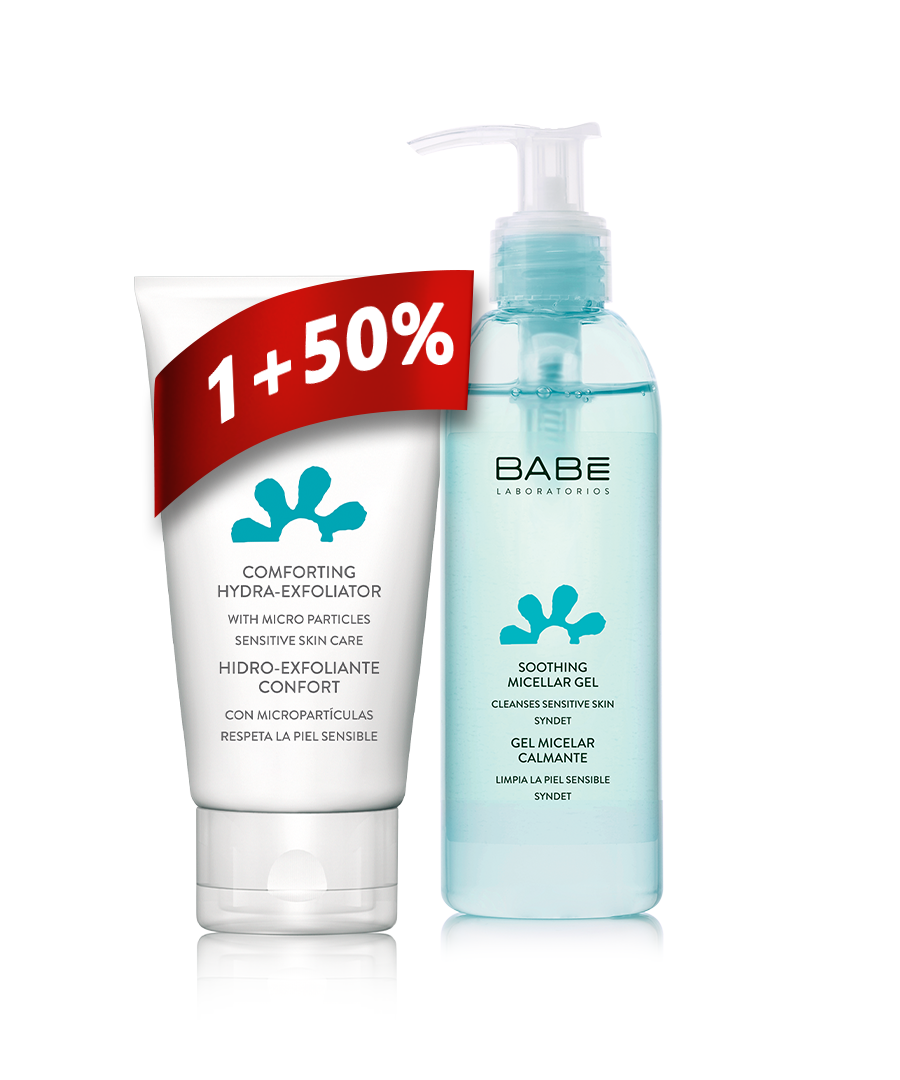 Babe Comforting Hydra-Exfoliator 50Mg + Babe Soothing Micellar Gel 245Ml - Offer