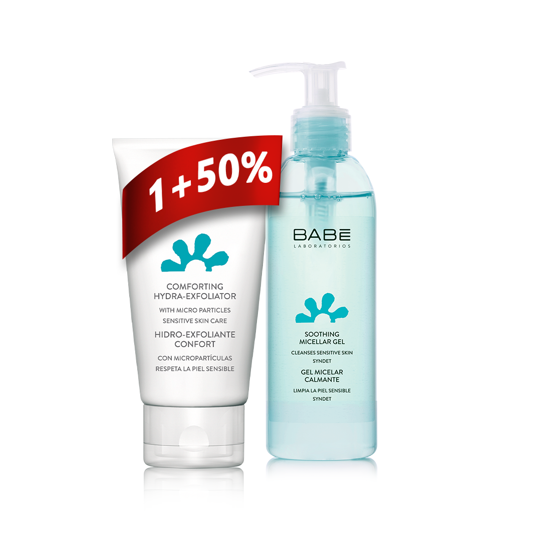 Babe Comforting Hydra-Exfoliator 50Mg + Babe Soothing Micellar Gel 245Ml - Offer