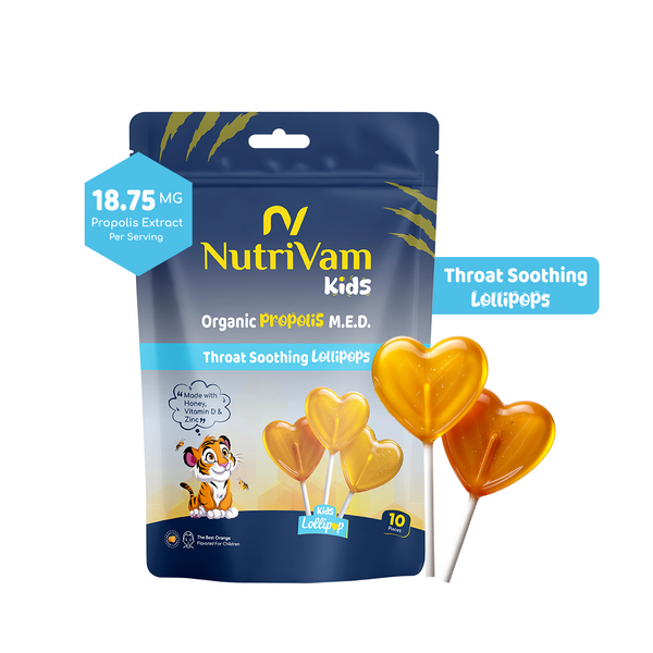 Nutrivam Propolis Lollipops with Vitamin D & Zinc 🍭✨