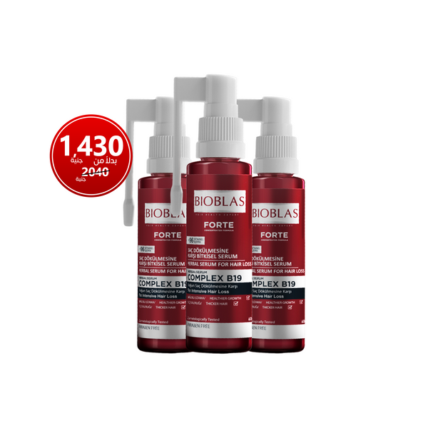 Bioblas Forte Anti-Hair Loss  Intensive Herbal Serum 60Ml - 3 Packs / 6 Month Course