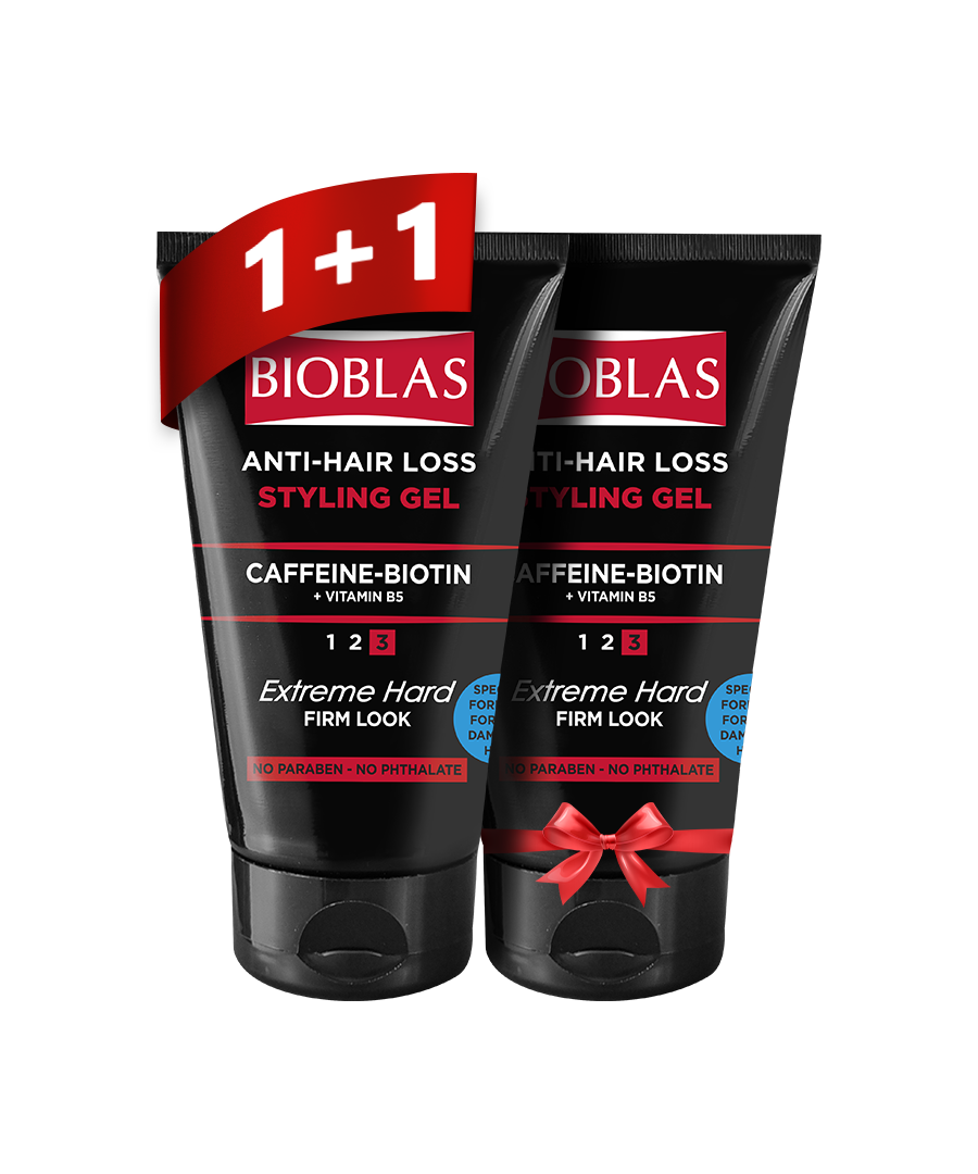 Bioblas Anti-Hair Loss Gel Extreme Hard Firm Look 150Ml - Offer ( 1+1 )