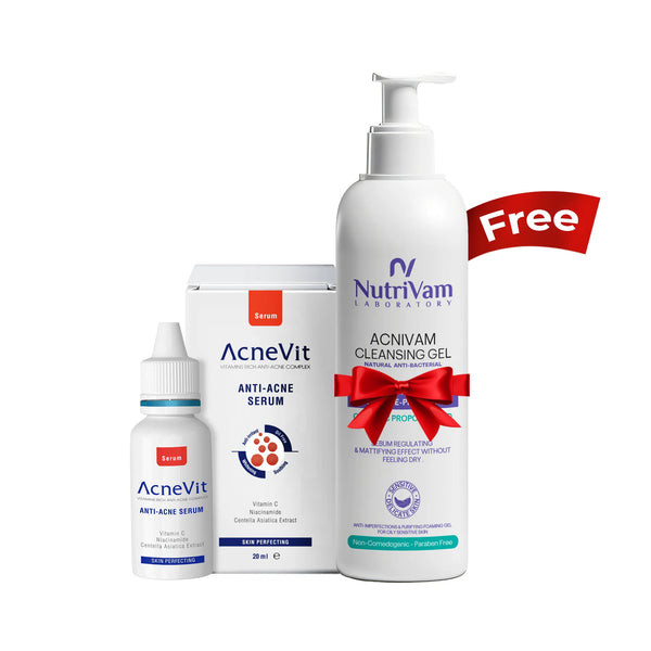 Nutrivam Acnevam cleansing gel 300ml+Acnevit Acne Treatment Serum 20Ml