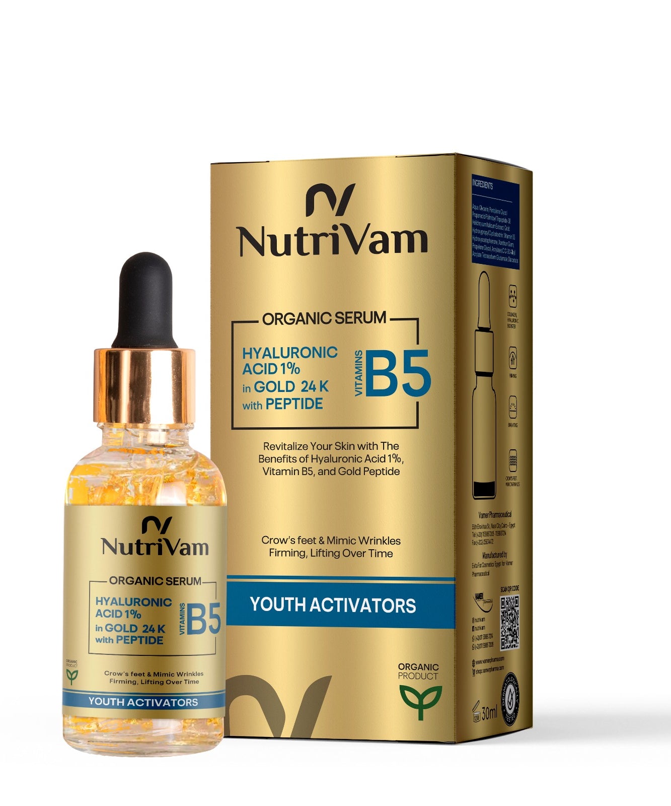 Nutrivam Organic Serum Gold HA 30 ml