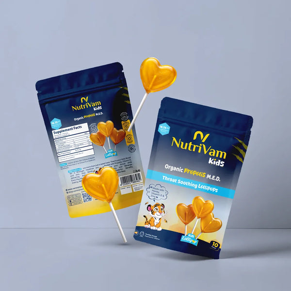 Nutrivam Propolis Lollipops with Vitamin D & Zinc 🍭✨