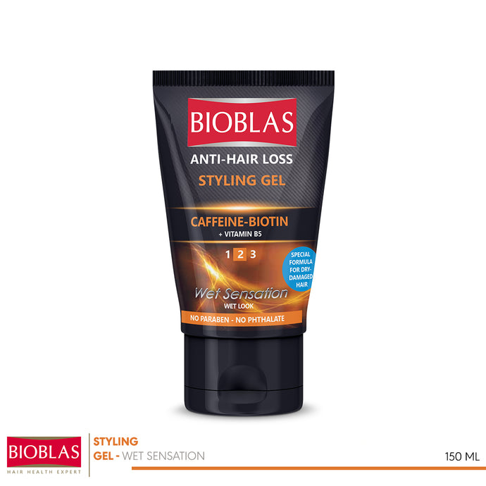 Bioblas anti-hair loss styling gel Wet sensation Wet look 150 ml (code 7409)